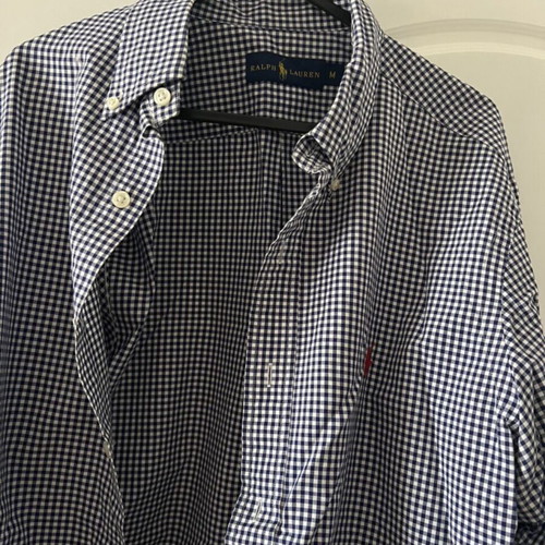 2 Polo Ralph Lauren medium shirts, blue and green