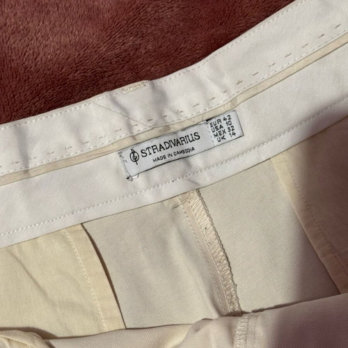 Stradivarius beige office pants wide leg size XL like new