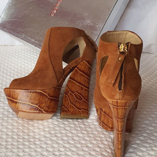 Gianmarco Lorenzi platform sandals new, genuine leather, size 37, brown