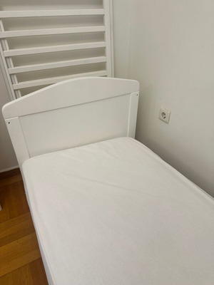 Ξύλινο κρεβατάκι Woodies Hampton 70x140 με στρώμα λατέξ Bebestrom