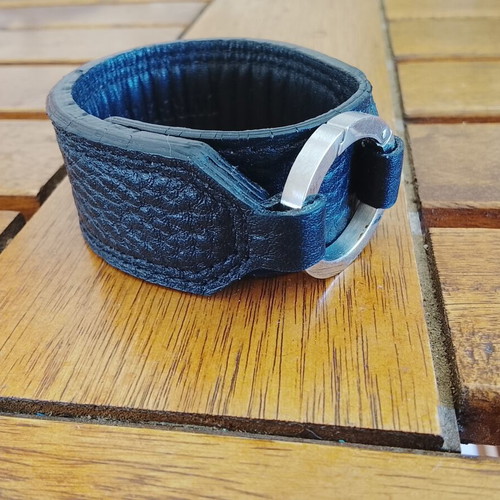 Dyrberg Kern leather bracelet black, like new