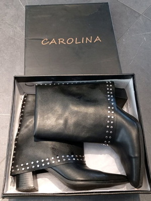 Carolina δερμάτινες μπότες σαν καινούργιες, μαύρες, νούμερο 39