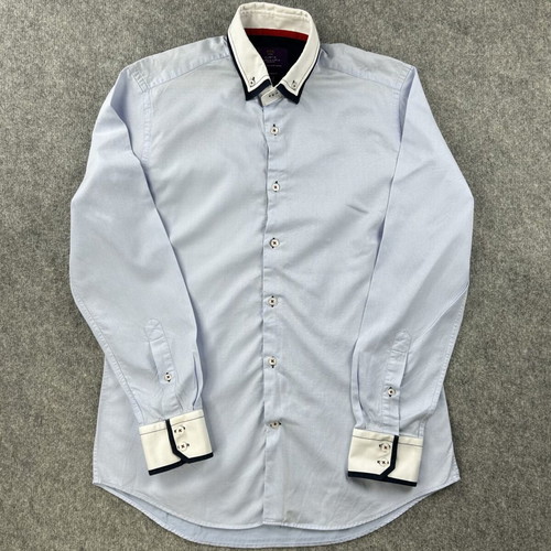 Hawes & Curtis Curtis Brandon Slim Fit Shirt M Blue Oxford Used