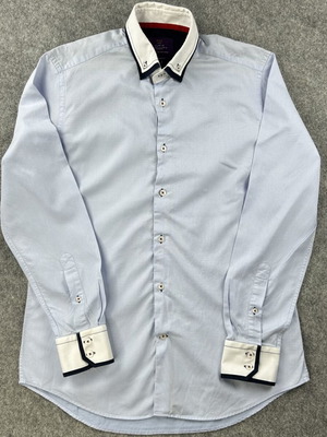 Hawes & Curtis Curtis Brandon Slim Fit Shirt M Blue Oxford Used