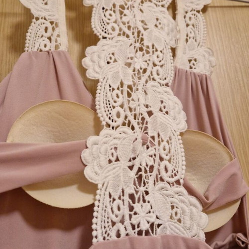 Brigitte Boutique Maxi Dress like new, lace guipure, size M