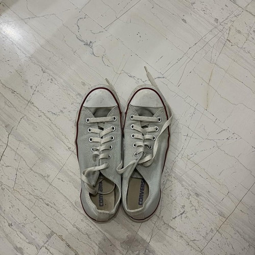 All Star Converse low sneakers used in gray color