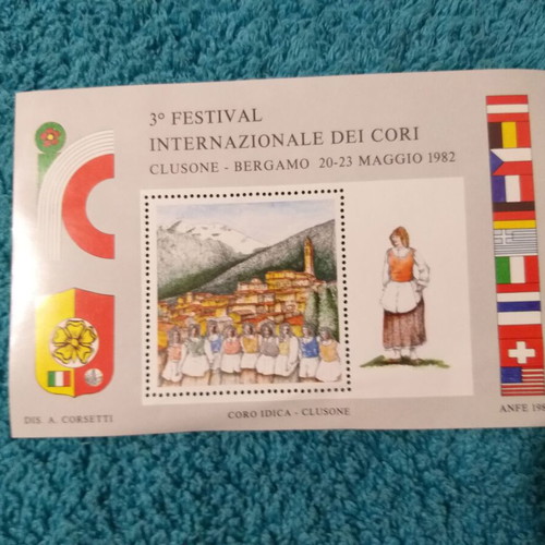 Commemorative stamp unsealed 3rd International Choir Festival 1982