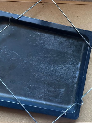 Old baking tray used