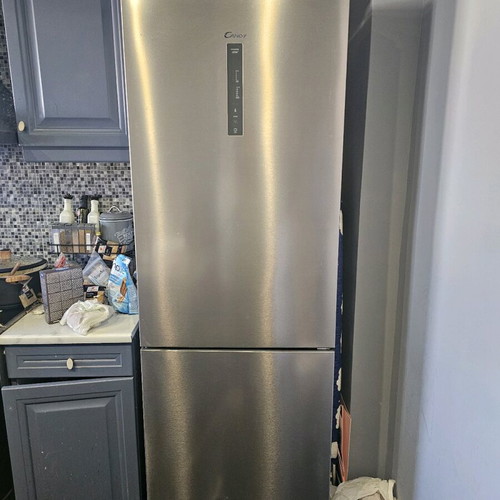 Candy CCE7T618EX refrigerator freezer like new, inox, No Frost