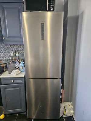 Candy CCE7T618EX refrigerator freezer like new, inox, No Frost