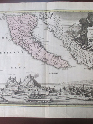 Χάρτης Κέρκυρας 1720 μεταχειρισμένος του Christoph Weigel με Johann David Köhler