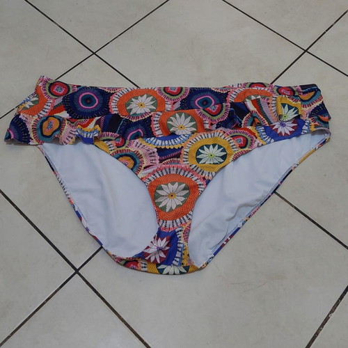Women's floral bikini bottom Never Fully Dressed size 54 like new, multicolor