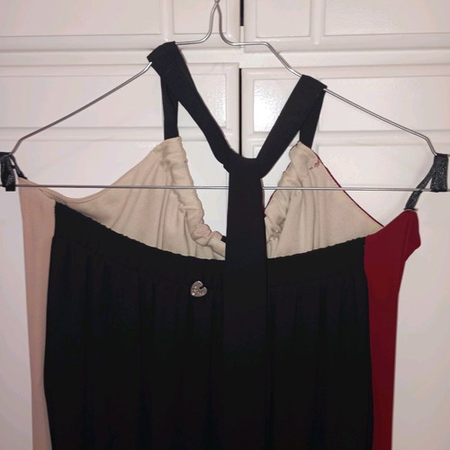 Maxi off-shoulder dress Le Vertige new, red, beige and black