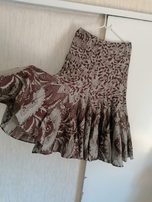 Vintage skirt Ventilo La Colline, new, 100% cotton floral pattern
