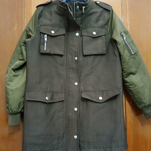 Mango parka jacket in khaki shades like new