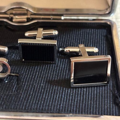Dandy High Look U.S.A. Retro Vintage Cufflinks New Silver Set of Two Pairs