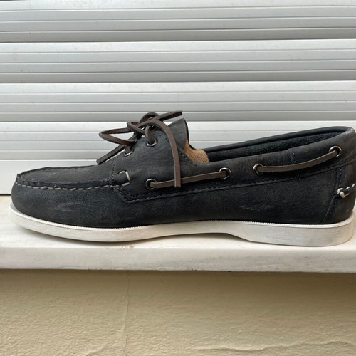 Sebago Docksides grey crazy horse leather size 44 new