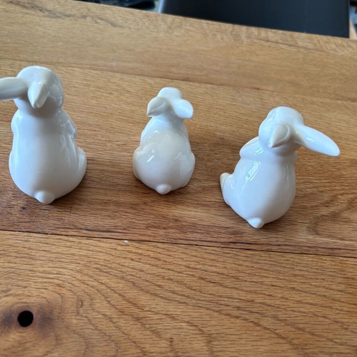 Ceramic rabbits like new decorative pieces 5-9 cm