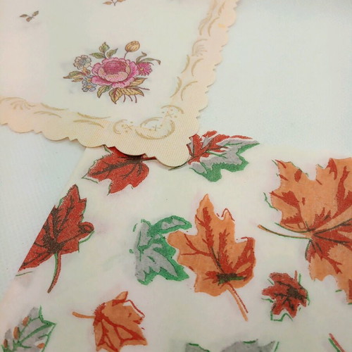 Collectible napkin unique set of two 13 cm D'70