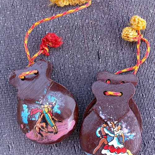 Castanets set of 2 wooden