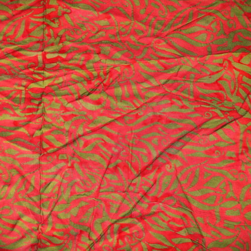 Handmade Batik Silk and Cotton Pareo Scarf SAR107 new, multicolor