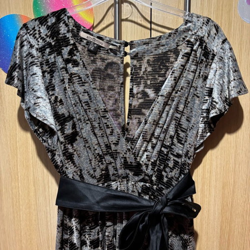 Attrattivo velvet dress like new, gray multicolor size M