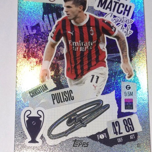 Christian Pulisic Match Attax 2024-2025 card with autograph, new