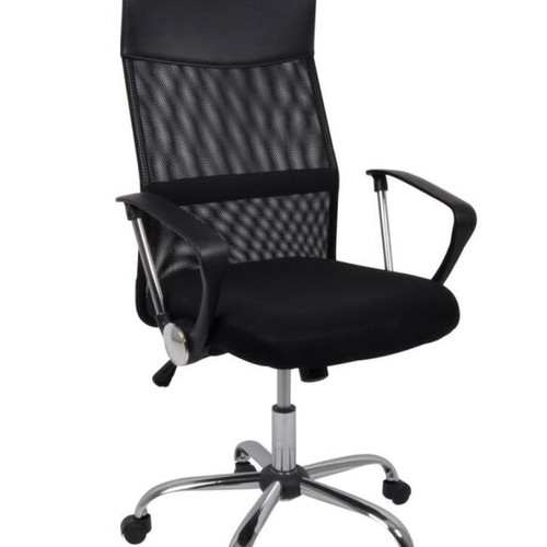 Office chairs new, pack of 50, black mesh and chrome base
