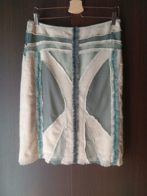 Hoss Intropia women's skirt new, beige and green, size L