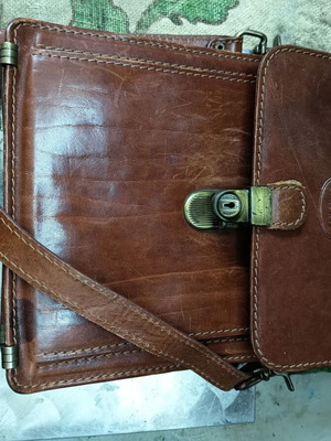Pasteli men's brown leather bag like new
