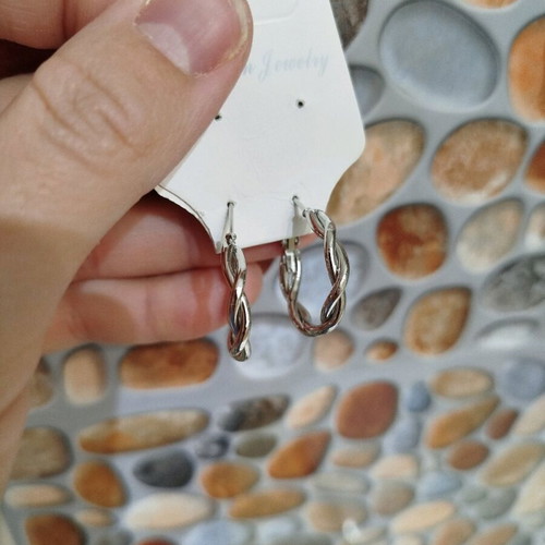 Braided hoop earrings new, smaller size