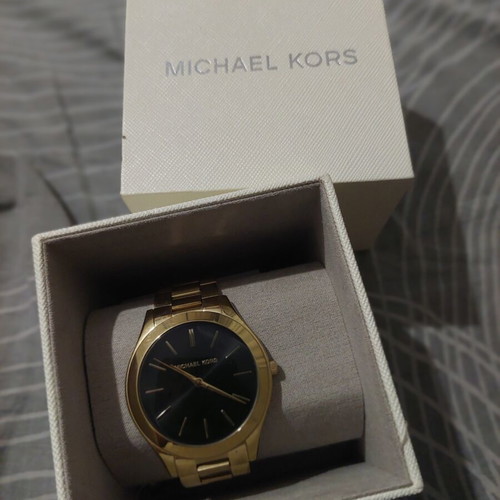 Michael Kors women's wristwatch, black and gold
