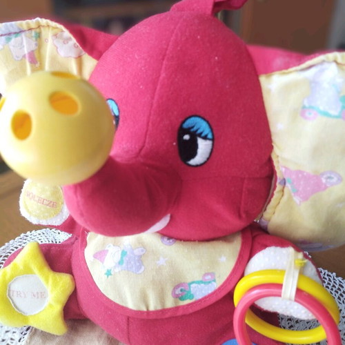Playskool Busy Elephant Hasbro and Vintage Teddy Bears Baby Set 3 pcs new