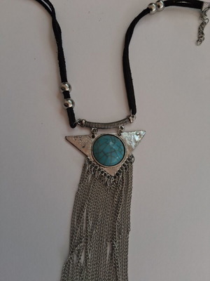 Boho necklace with turquoise stone, Vintage Atelier