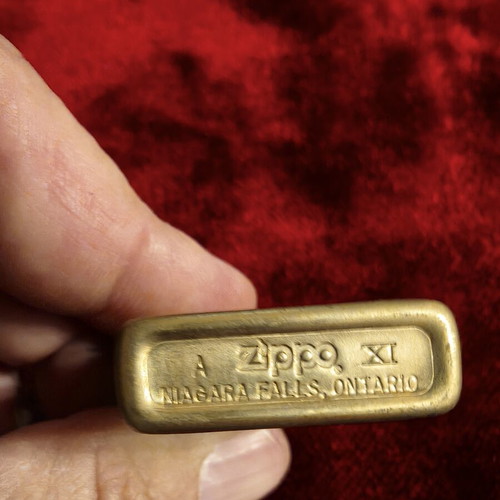 Zippo Venetian Brass lighter used, collectible 1995 Canada edition