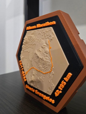 Hexagon Custom 3D Stand για μετάλλια και διαδρομές καινούργιο