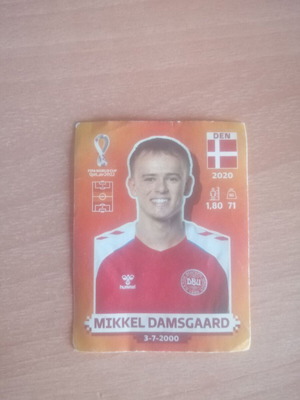 Mikkel Damsgaard #9 αυτοκόλλητα Panini FIFA World Cup Qatar 2022 σαν καινούργιο