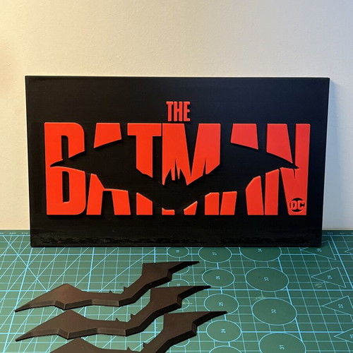 The Batman 2022 decorative plaque, premium PLA+