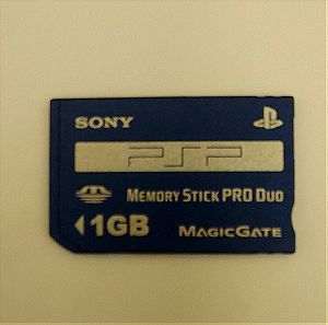 Original Sony Memory Stick Pro Duo 1GB Black SD PSP Card Memory TESTED