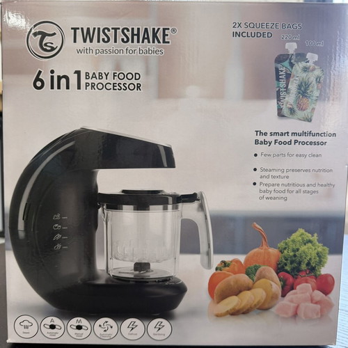 Twistshake Baby Food Processor Steam Cooker 0.9lt like new