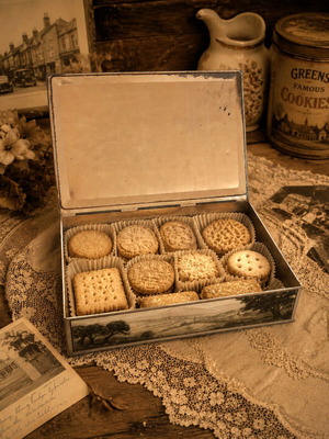 Uneeda vintage μεταλλικό κουτί μπισκότων National Biscuit Company σαν καινούργιο