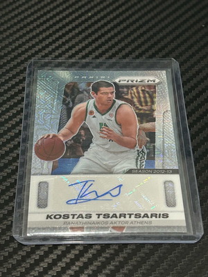 Panini EuroLeague Prizm Κώστας Τσαρτσαρής Αυτόγραφη κάρτα σαν καινούργια