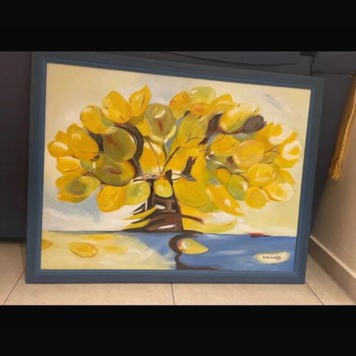 Handmade large painting like new, 87x67 cm