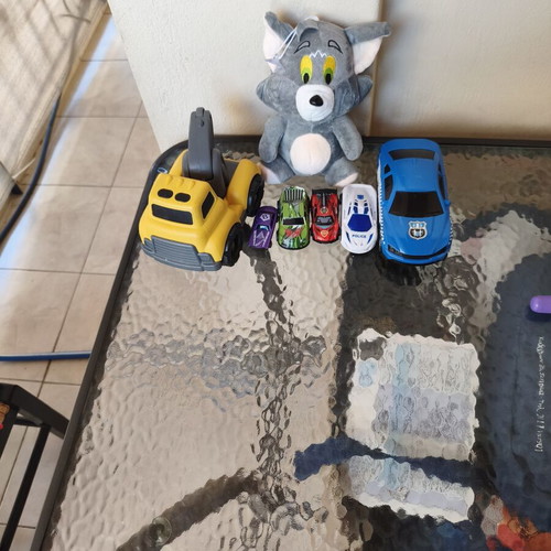 Plastic toy cars set of 6 used with gift