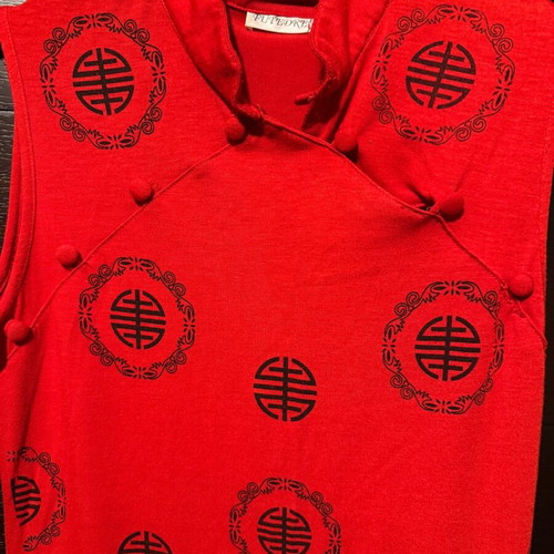 Vintage Chinese style dress FuteDress s/m like new, red