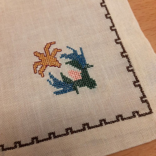 Handmade beige doily like new
