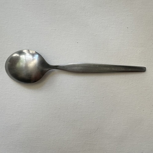 Vintage Olympic Airways dessert spoon, stainless steel