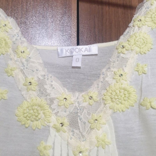Kookai yellow randa top new, size XS