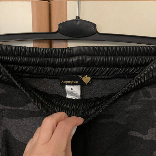SugarFree sportswear pants, black and grey, size S