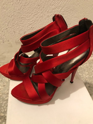 Stiletto sandal red size 38 new